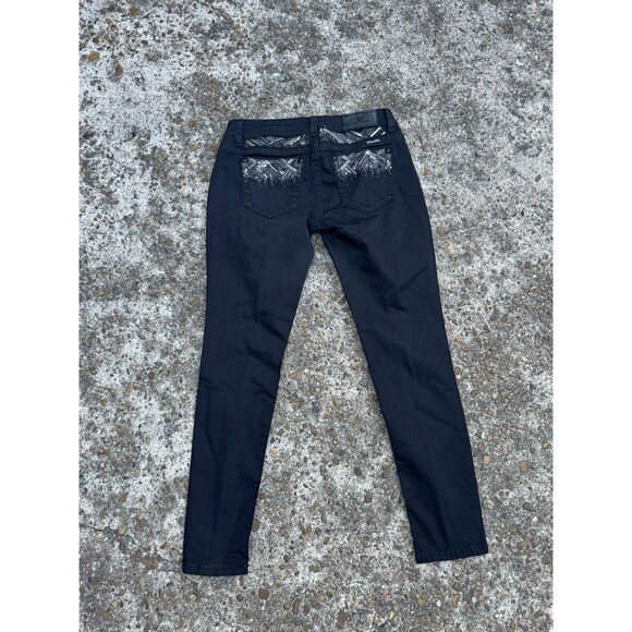 Miss Me Jeans Womens 28 Easy Skinny Mid Rise Black Wash Denim Stretch Fits 29x30 - Picture 2 of 5